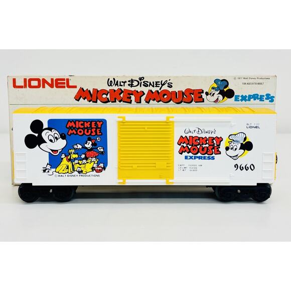 Lionel Mickey Mouse Hi-Cube Box Car Walt Disney Mickey Mouse Express 6-9660 NOS - Picture 1 of 11